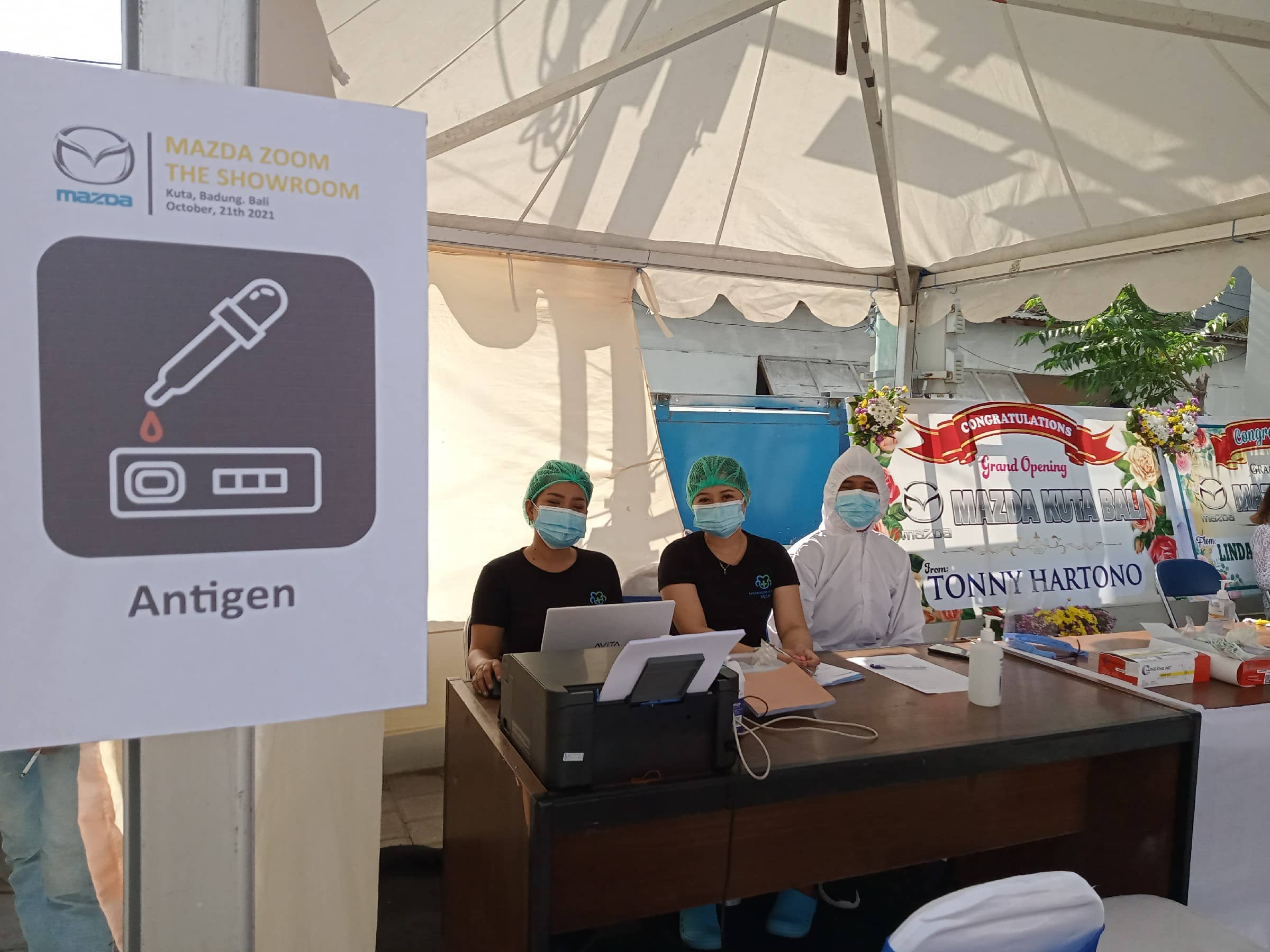 Medic Standby and Screening Test for The Grand Opening for Mazda